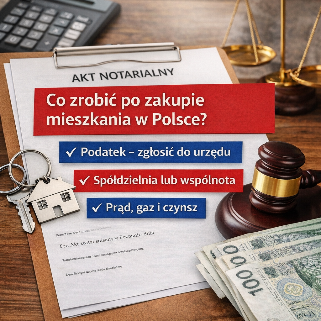 Что делать после покупки квартиры в Польше — формальности после покупки недвижимости, налог, спулдельня, переписать электричество и газ