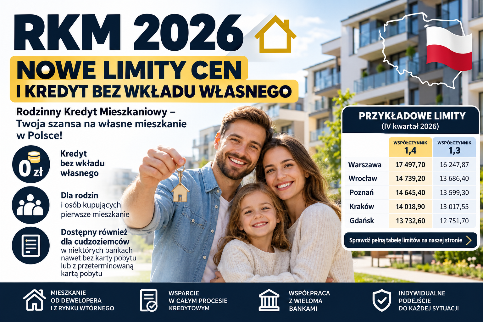 RKM 2026 – новые лимиты цен квартир и кредит без первоначального взноса